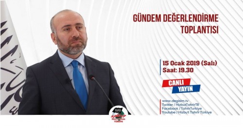 Türkiye Vilayeti: Haftalık Bilgilendirme Toplantısı (15/01/2019)