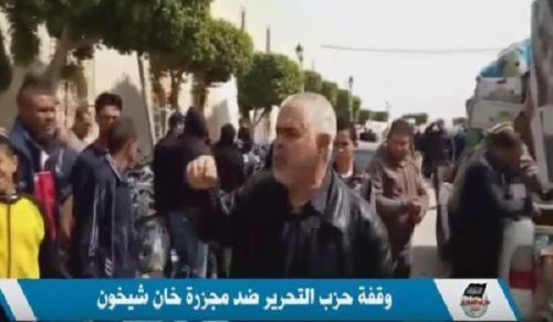 Tunus Vilayeti: Hizb-ut Tahrir Han Şeyhun katliamını protesto etti