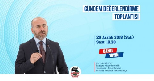 Türkiye Vilayeti: Haftalık Bilgilendirme Toplantısı (25/12/2018)