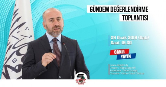 Türkiye Vilayeti: Haftalık Bilgilendirme Toplantısı (29/01/2019)