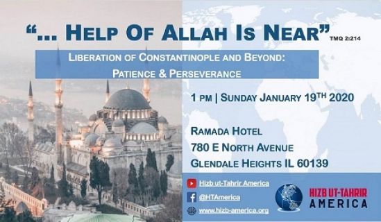 Anlässlich des Jahrestages der Eroberung von Konstantinopel hielt Hizb-ut-Tahrir / Amerika eine Konferenz unter folgendem Titel ab: „Die Unterstützung Allahs ist nahe!“