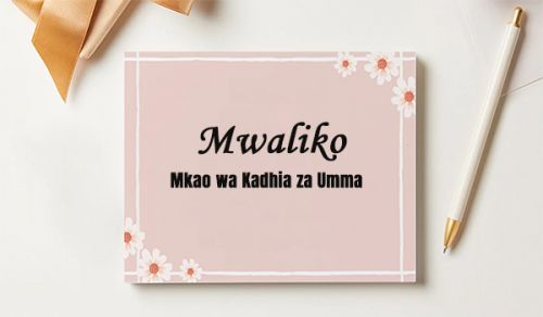 Mwaliko wa Kuhudhuria na Kushiriki katika Mkao wa Kadhia za Umma