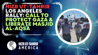 Amerika: Los Angeles Protestosu  Mescid-i Aksa'yı Kurtarmak için Müslüman Orduları Seferber Edin