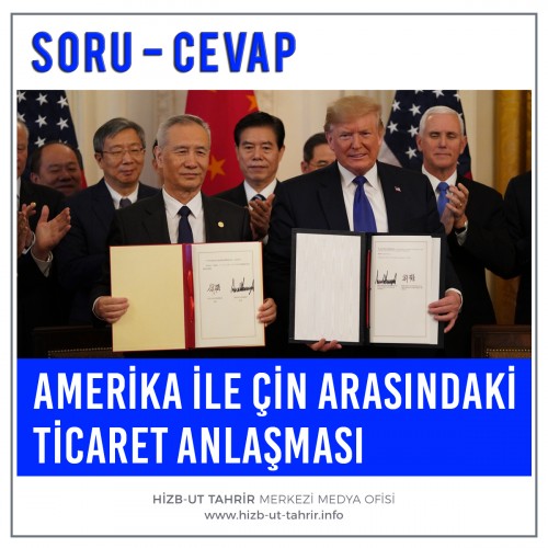 Amerika İle Çin Arasındaki Ticaret Anlaşması