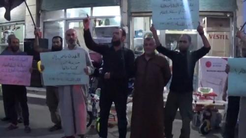Suriye Vilayeti: İdlib, Killi&#039;de Ateşkes ve Müzakereleri Reddeden Protesto Gösterisi