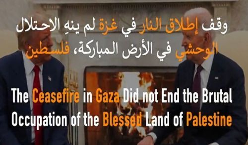غزہ میں جنگ بندی سے فلسطین کی مقدس سرزمین پر ظالمانہ قبضہ ختم نہیں ہو گا!